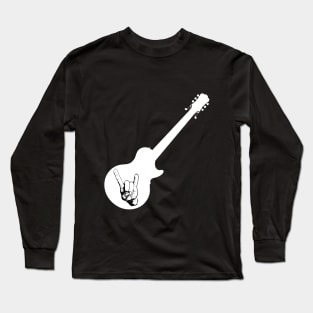 Rock that Music in White Long Sleeve T-Shirt